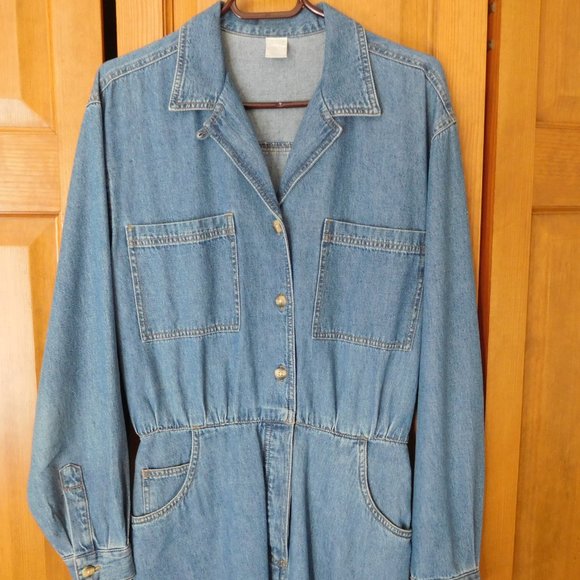 Lands End denim dress size 10 tall - Picture 1 of 4